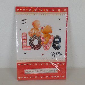 Valentines Day Greeting Card Jumbo Anker Int Gifted 2007 Bears Love 15 x 10.5